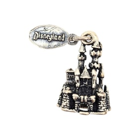 Disneyland Sterling Castle Charm with Logo Tag, 3.9g