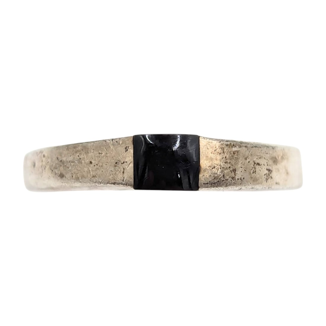 Sterling Black Onyx Ring Size 7.25 2.4g: Sterling Black Onyx Ring Size 7.25 2.4g