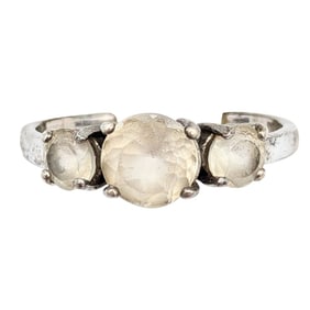 Sterling Ring, Clear Topaz, Size 6.25, 1.85g