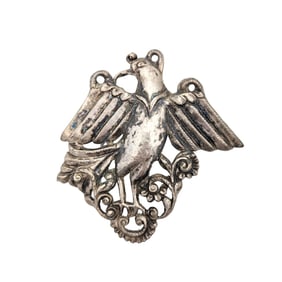 Sterling Ornate Bird with Detailed Floral Design Brooch 16.00g