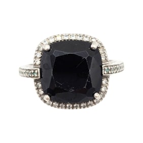 Sterling onyx Gemstone Ring Size 6.25 6.38g