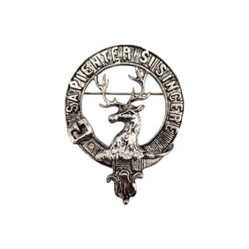 Sterling Stag Crest Badge Motto ‘Sapienter Si Sincere’ 16.75g
