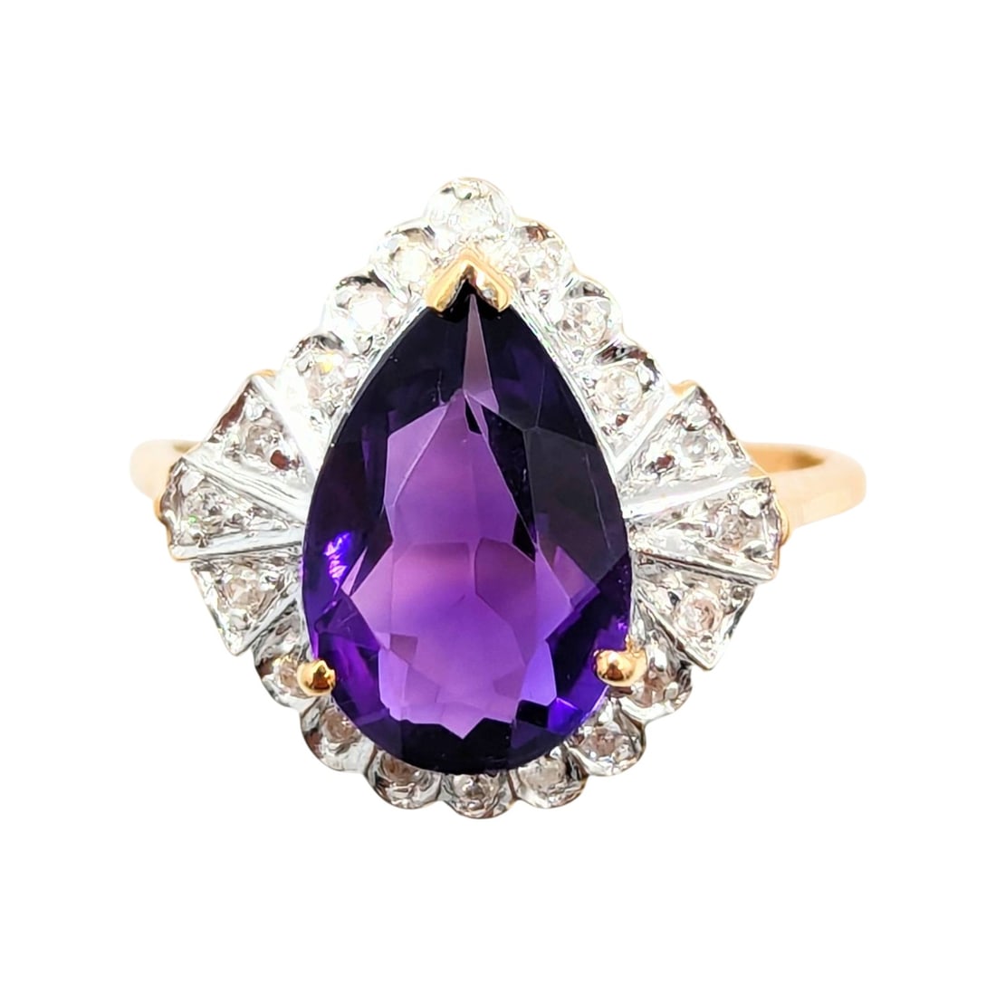 Size 6.5 14k Gold Amethyst Ring 3g (1 of 5)