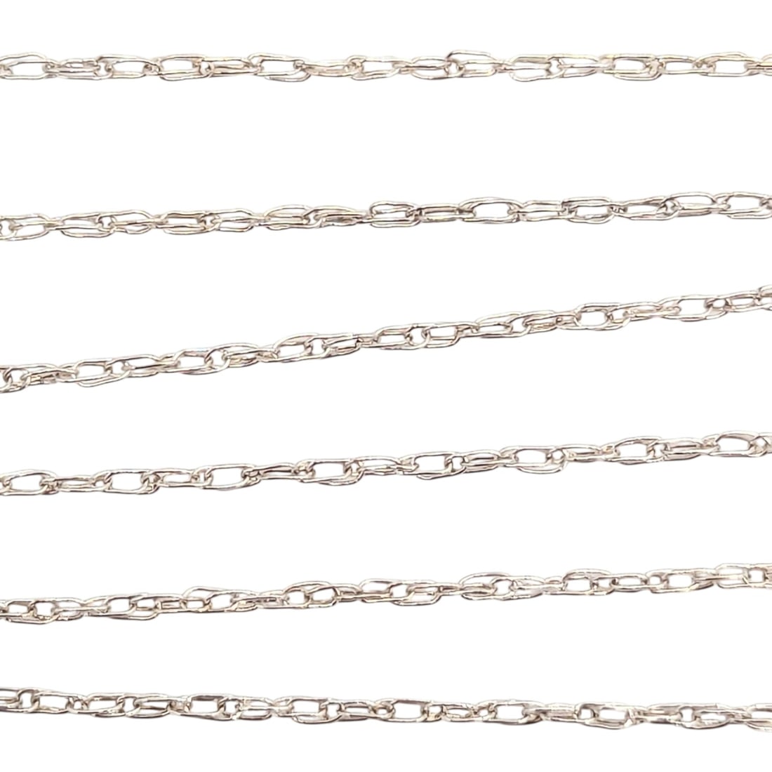 14K White Gold Cable Chain Necklace, 0.55g: 14K White Gold Cable Chain Necklace, 0.55g DO