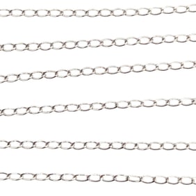 14K White Gold Chain Necklace, 0.56g