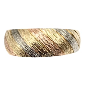 14K Italian Tri-Color Gold Band, Size 6, 2.94g