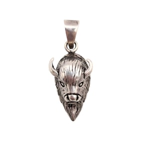 Sterling Buffalo Head Pendant 6.1g