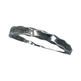 Rustic Textured Sterling Silver Band, sz 7.5, 1.65g