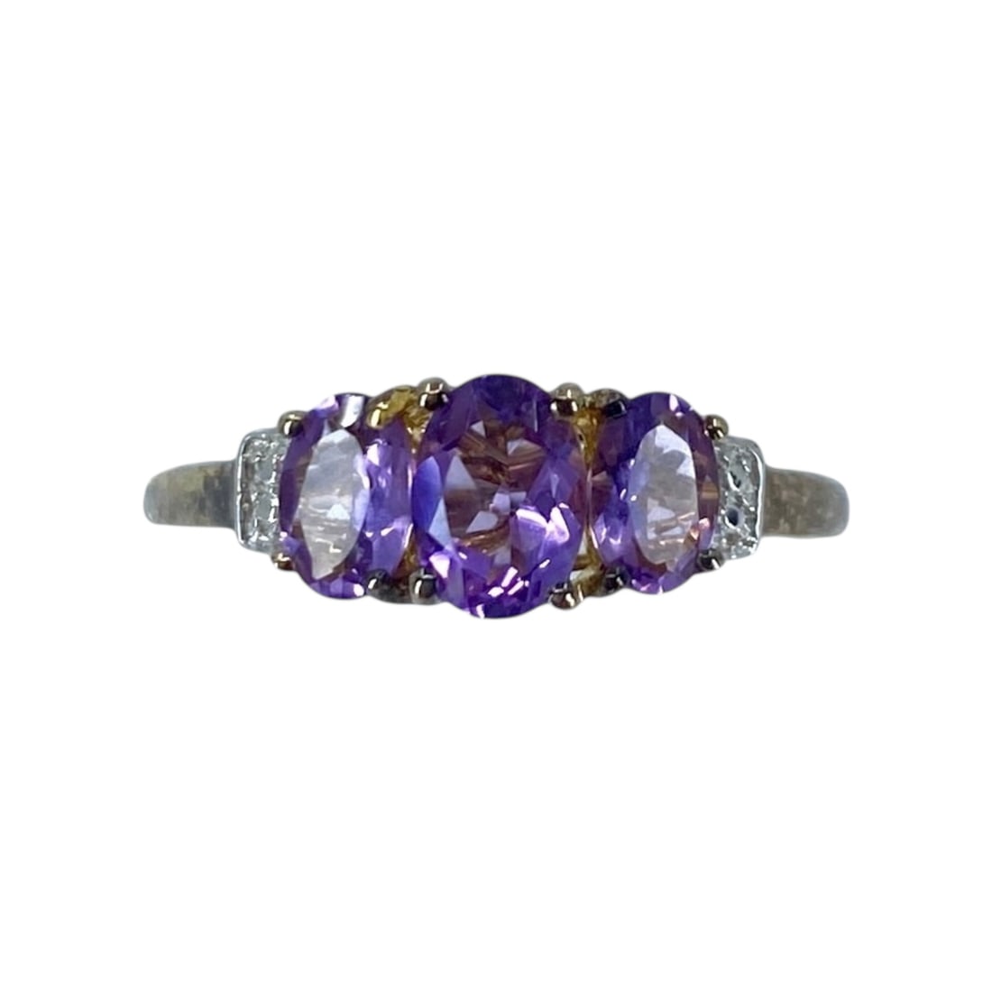 Vintage Oval Lavender Amethyst Sterling Silver Ring, sz 10, 2.38g (1 of 8)