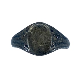 Vintage Sterling Silver Signet Ring, sz 6.25, 2.28g