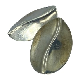 TAXCO Sterling Silver Leaf Earrings, 6.55g