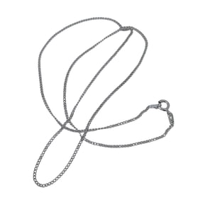 Sterling Silver Curb Chain Necklace, 18in, 1.87g