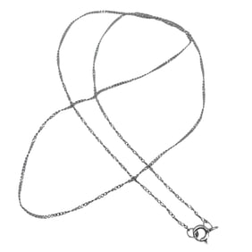 Thin Singapore Sterling Silver Necklace, 18in, 0.97g