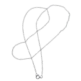 Basic Signed Sterling Silver Cable Chain, 18in, 0.72g