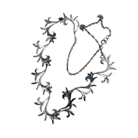 Vintage Peter Stone Sterling Silver Branch Necklace, 19in, 23.51g