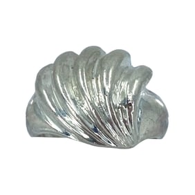 Eclectic Ribbed Sterling Silver Ring, sz 4.75, 4.99g