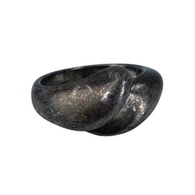 Vintage Wave Design Sterling Silver Signed Ring, sz 4.75, 5.99g