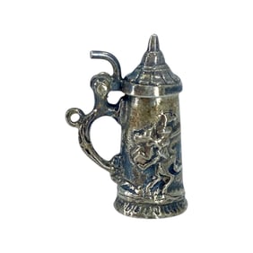 Vintage Sterling Silver German Beer Stein Charm, 6.81g