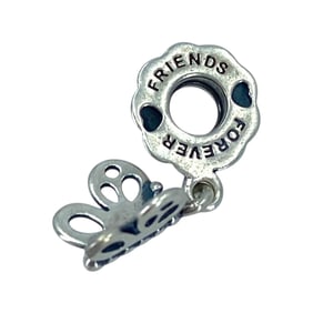 Forever Friends PANDORA Sterling Silver Butterfly Charm, 2.58g