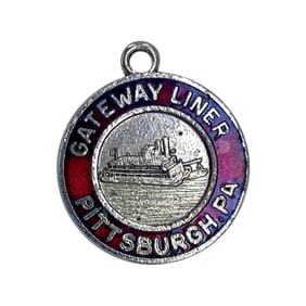Gateway Liner Pittsburgh, PA Sterling Silver Charm, 1.46g