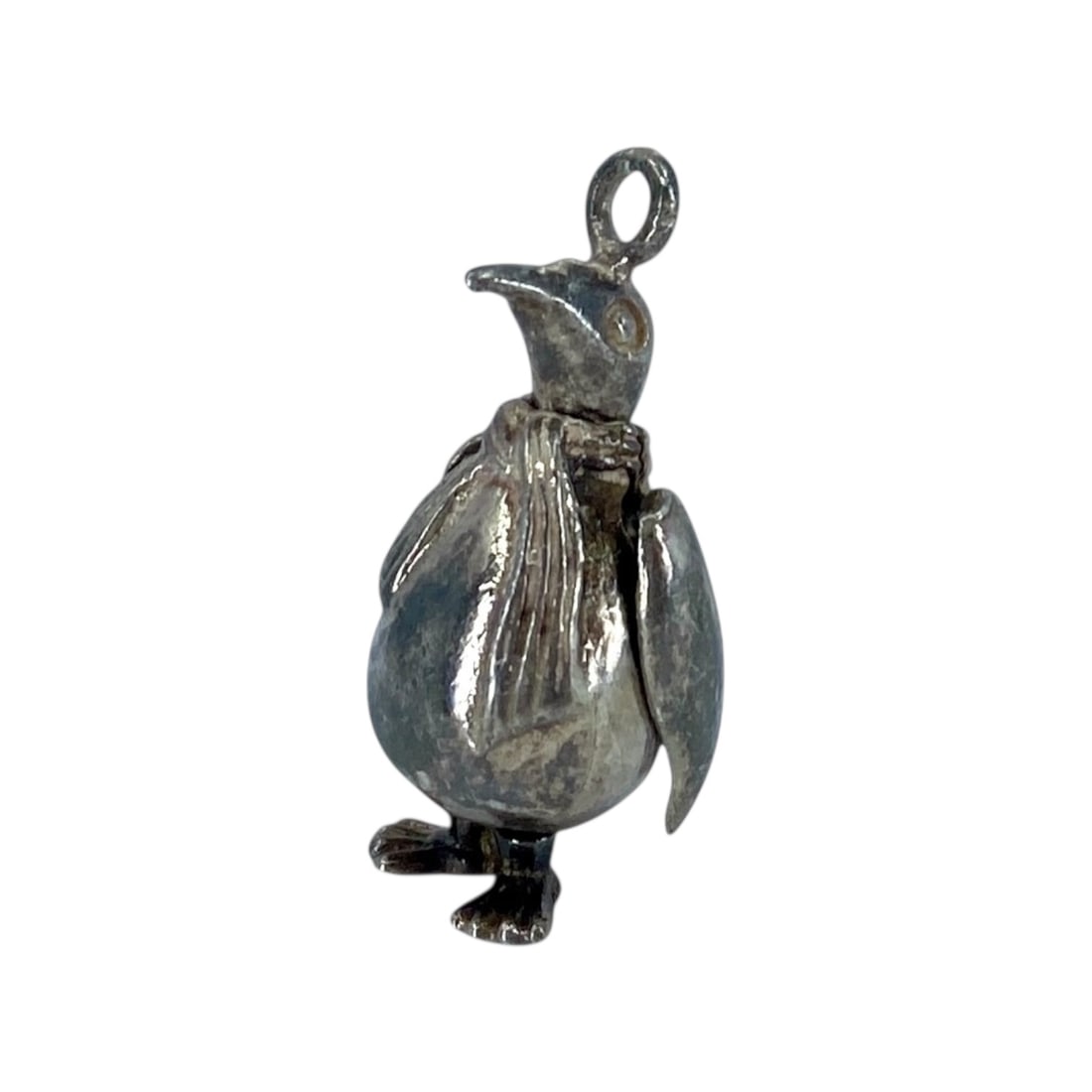 Cute Bobble Head Penguin Sterling Silver Charm, 4.2g (1 of 4)
