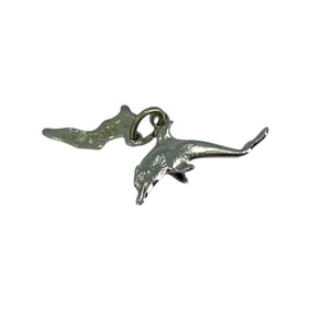 Florida Silver State Dolphin Charm, 0.91g