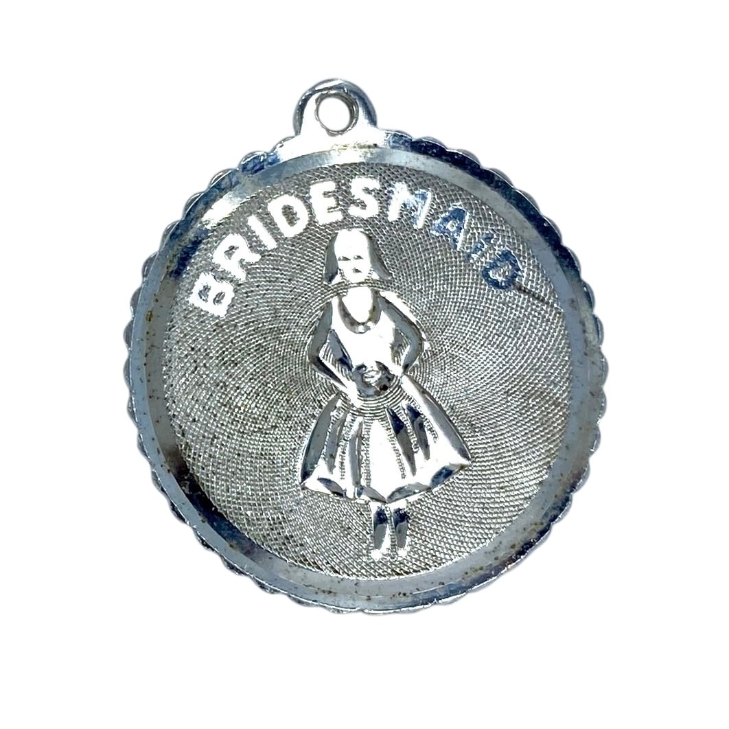Vintage Sterling Silver Bridesmaid Charm, 3.44g: Vintage Sterling Silver Bridesmaid Charm, 3.44g