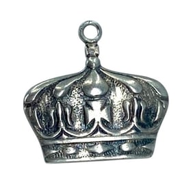 Vintage WELLS Sterling Silver Crown Charm, 2.02g