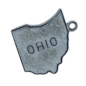 Ohio Sterling Silver State Signed Charm, 2.0g