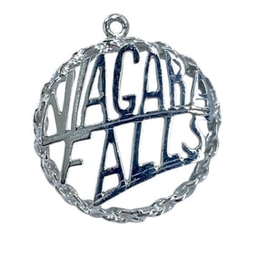 Niagara Falls Sterling Silver Signed Charm, 2.11g