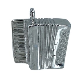 Accordion Sterling Silver Charm, 8.9g