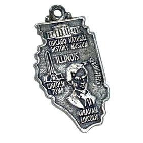 Illinois Sterling Silver State Charm, 2.18g