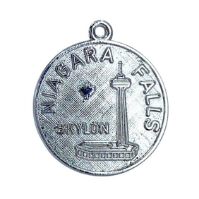 Niagara Falls Skylon Sterling Silver Signed Charm, 2.71g