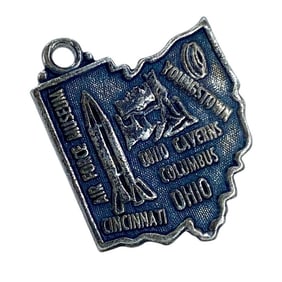 Vintage Ohio Sterling Silver State Charm, 2.81g