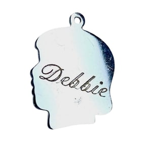 Debbie Silhouette Sterling Silver Charm, 2.49g