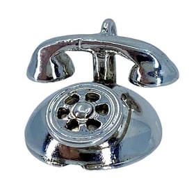 Vintage DANECRAFT Telephone Sterling Silver Charm, 3.91g