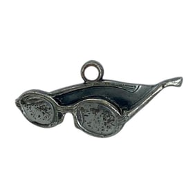 Retro Sunglasses Sterling Silver Charm, 0.94g