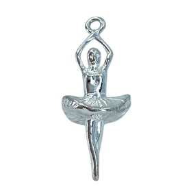Dainty Ballerina Sterling Silver Charm, 2.26g