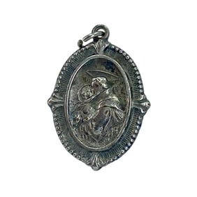 Guardian Angel Saint Anthony Catholic Sterling Silver Charm, 2.85g