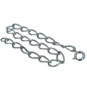 Oval Curb Style Sterling Silver Chain Bracelet, 7in, 3.8g