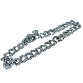 Double Curb Style Sterling Silver ELCO Bracelet, 7.25in, 11.11g