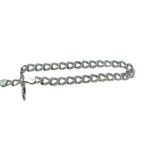 Double Curb Chain Sterling Silver Bracelet, 8in,12.12g