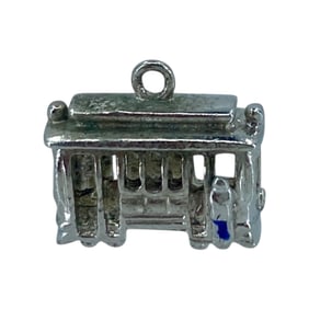 Adorable Trolly Sterling Silver Charm, 2.99g