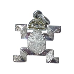 Peruvian Incan God Sterling Silver Charm, 0.90g