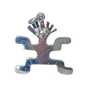 Peruvian Incan God Sterling Silver Pendant, 1.23g