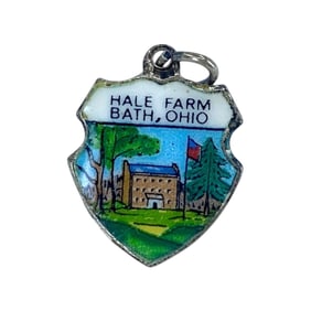 Colorful 'Hale Farm, Bath Ohio' Sterling Silver Charm, 0.87