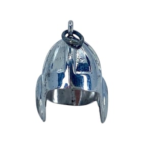 Sterling Silver Armor Helmet Charm, 3.24g