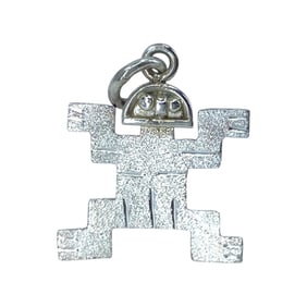 Sterling Silver Peruvian Inca God Charm, 0.88g