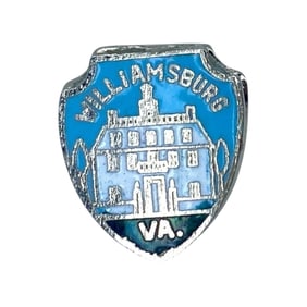 Williamsburg, VA Sterling Silver Shield 1.49g