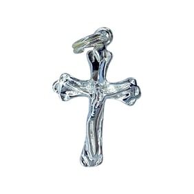 Religious Sterling Silver Christ on the Cross Signed Pendant, 1.55